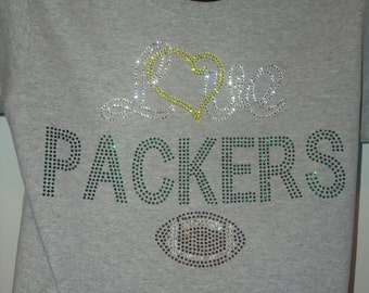 green bay packers rhinestone shirt