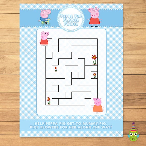 Peppa Pig Maze Printable