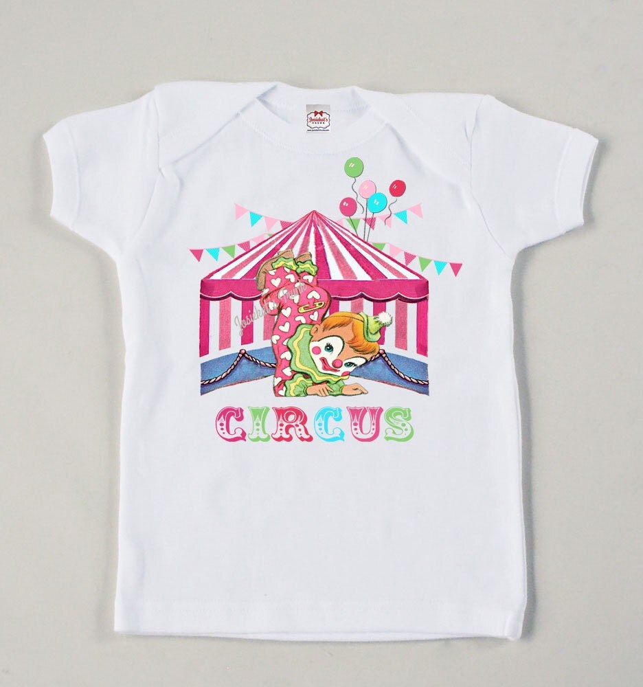 Circus Clown Shirt Custom Size Pink Retro Baby Big Top Vintage