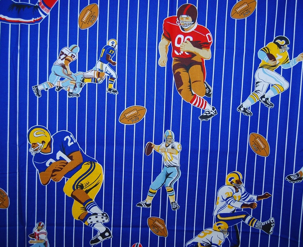 VINTAGE boys room football team NFL fabric by vintageinspiration