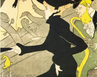 Toulouse-Lautrec - Divan Japonais Poster to Frame or to use in Paper Arts, Collage, Scrapbooking, Mixed Media and MORE PSS 1500
