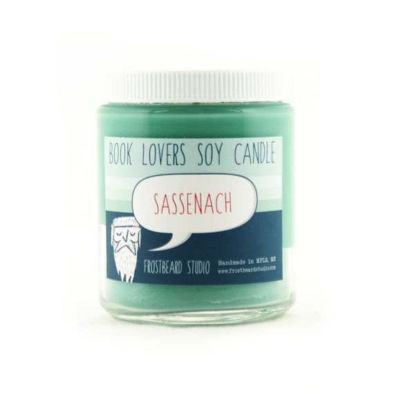 Sassenach -- Book Lovers' Scented Soy Candle -- 8oz jar