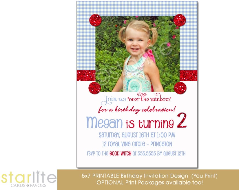  wizard of oz birthday invitation - photo invitation