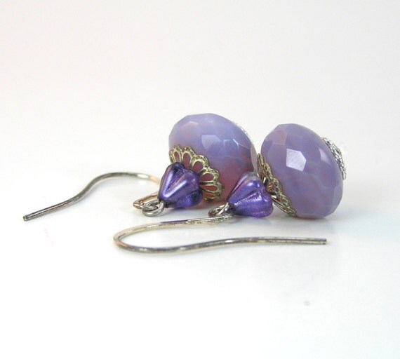 purple opal earrings