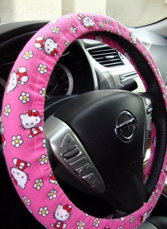 hello kitty steering wheel plush