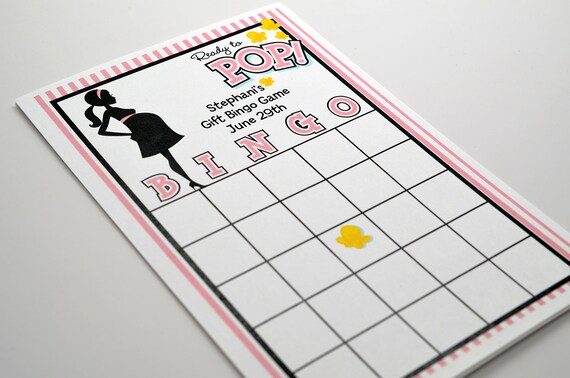Ready To Pop Pink - Baby Shower Gift Bingo Game Il_570xn