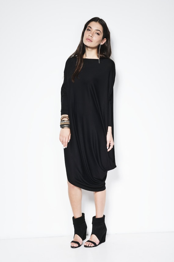 black dress oversize kaftan plus size xl by marcellamoda black dress oversize kaftan plus size xl by marcellamoda