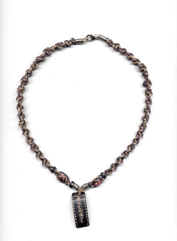 Hemp Necklace PassPort for Men by ToxicDaisy on Etsy