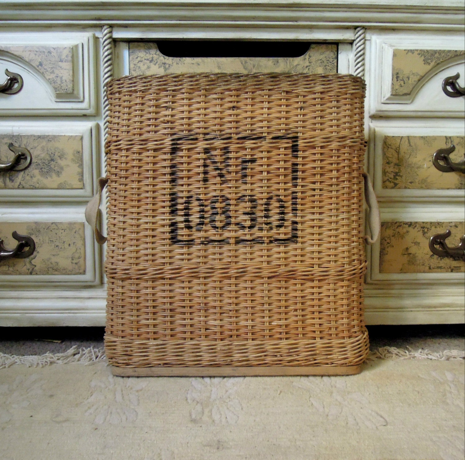 Vintage Ammo / Ammunition Basket / Artillery Basket