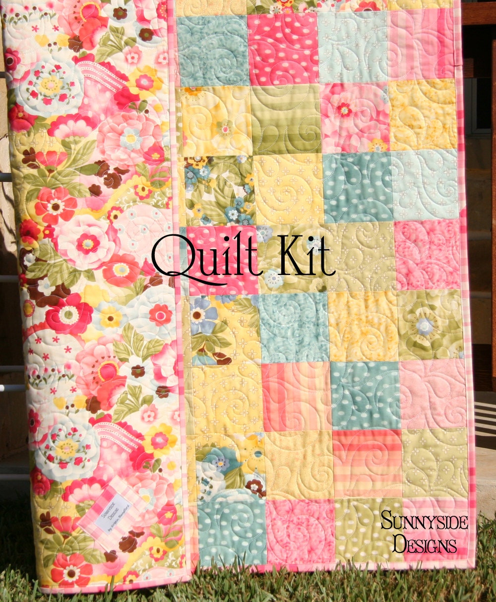 Baby Girl Quilt Kit LuLu by Chez Moi for Moda by SunnysideFabrics