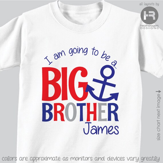 Items similar to Anchor Big Brother to be Shirt - I am going to be a ...