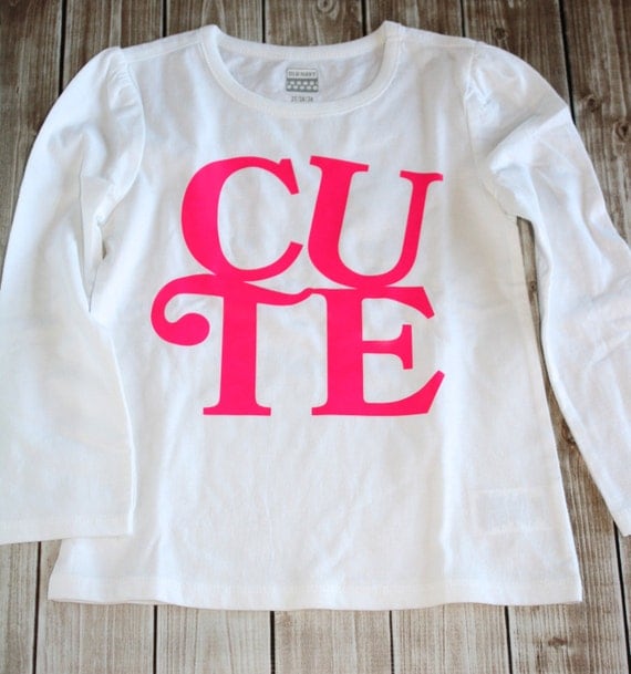 Toddler Girls Tee with Cute Vinyl Transfer