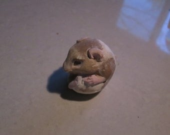 Hamster, sleeping baby...Notsuke...copy of an antique...so not-netsuke Anna f