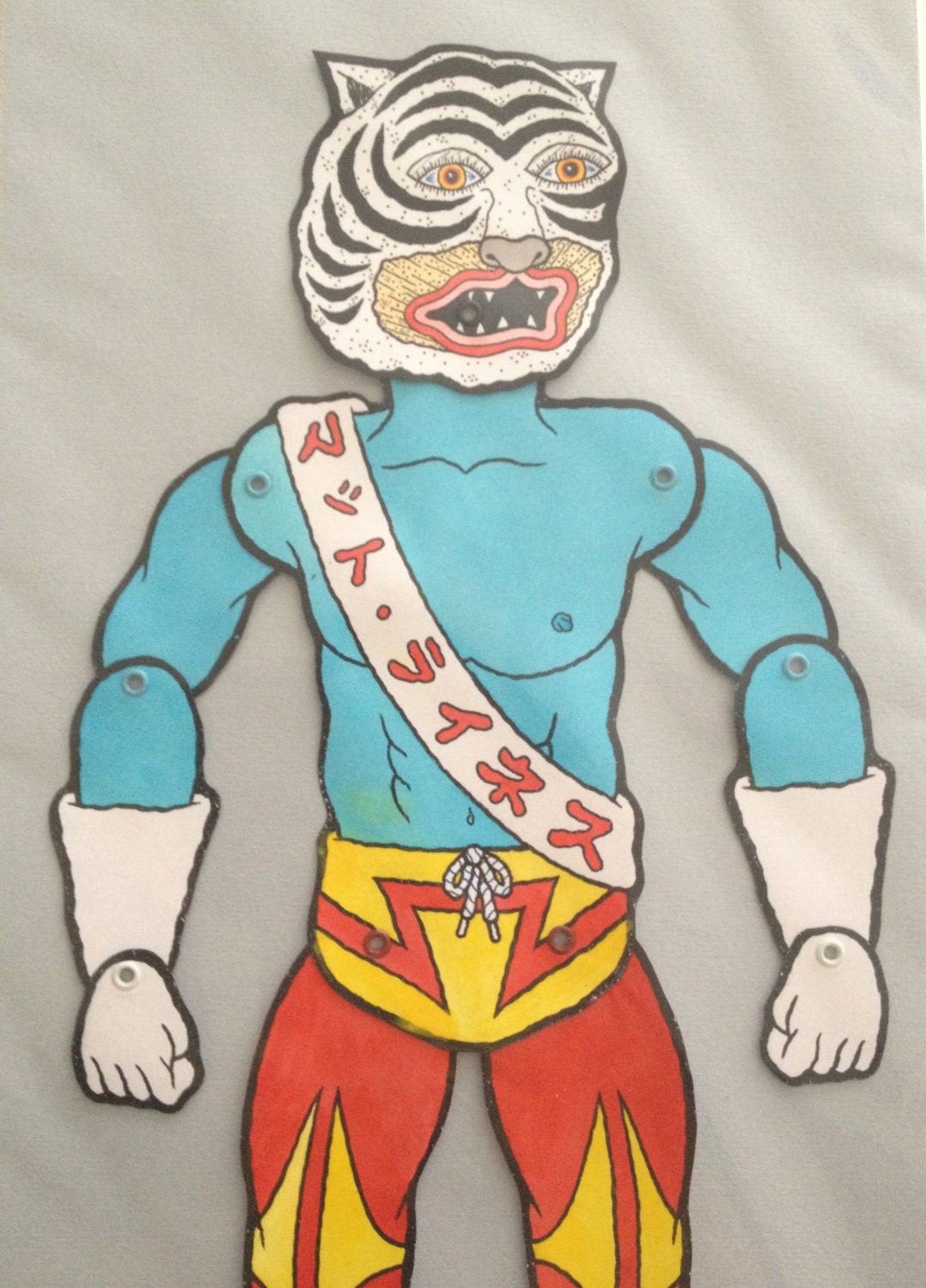 Matt Leines / Paper Action Figure / Hand Colored / No Two