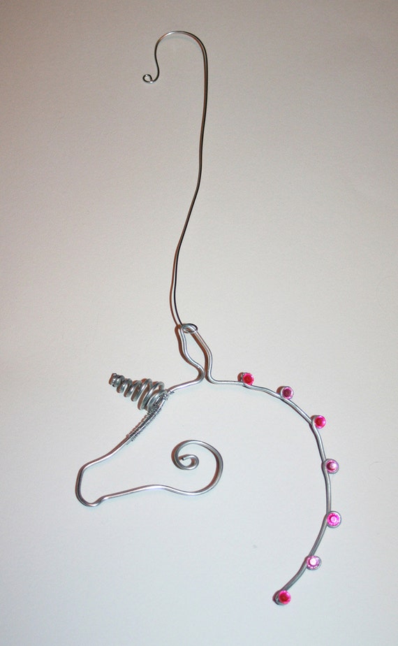 Unicorn Ornament hand made wire sculpture with by WireKnott