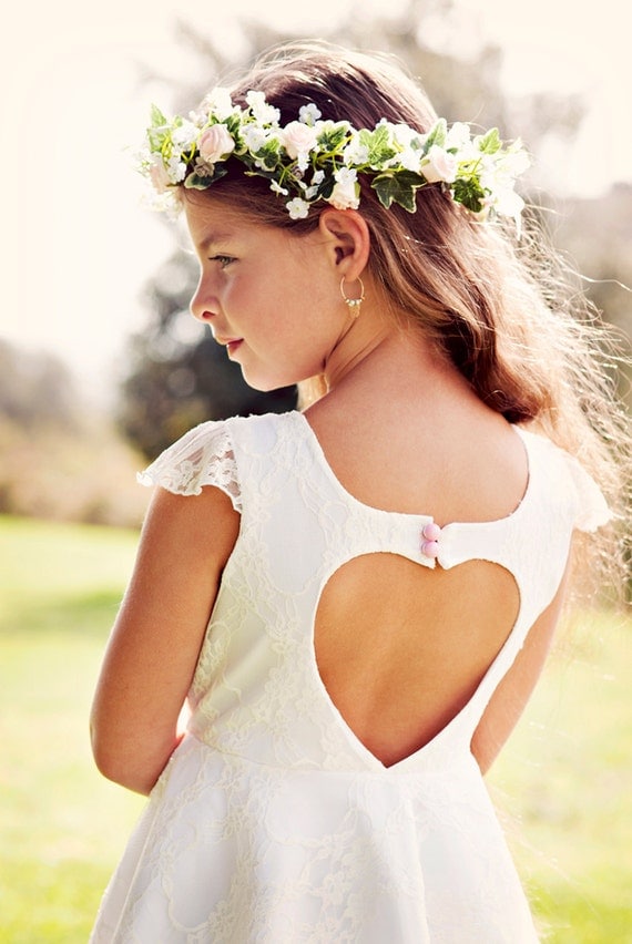 White flower cut out dress. White flower cut out dress.