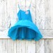 Beautiful Blue Ballet Tunic- upcycled ballet style tank- blue indie fashion- eco friendly top