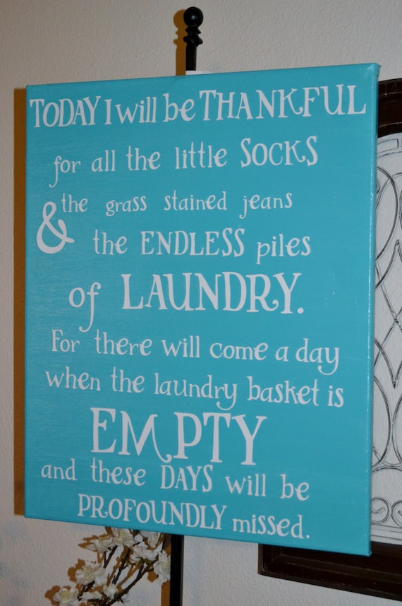 Loving Laundry Sign-Thankful for Laundry-Motherhood-Wall Decor