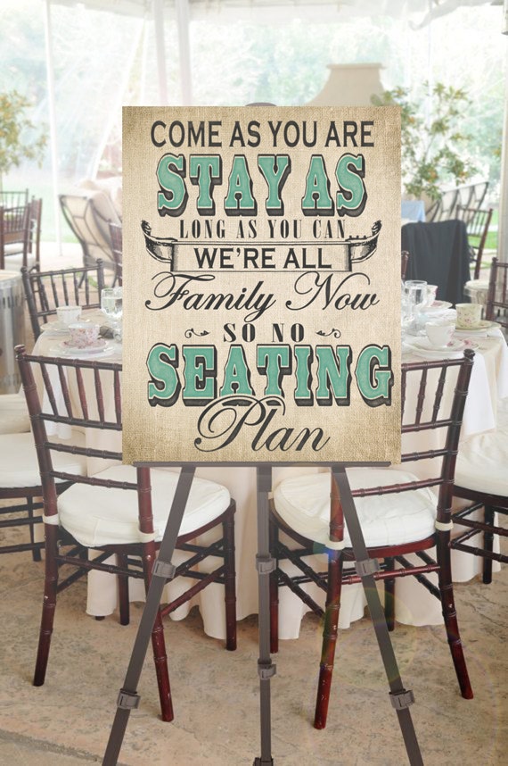 no-seating-plan-wedding-sign-with-custom-accent-color