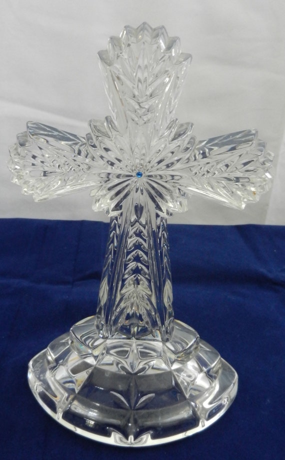 SALE Lenox Crystal Jeweled Cross by Atticsnoops on Etsy