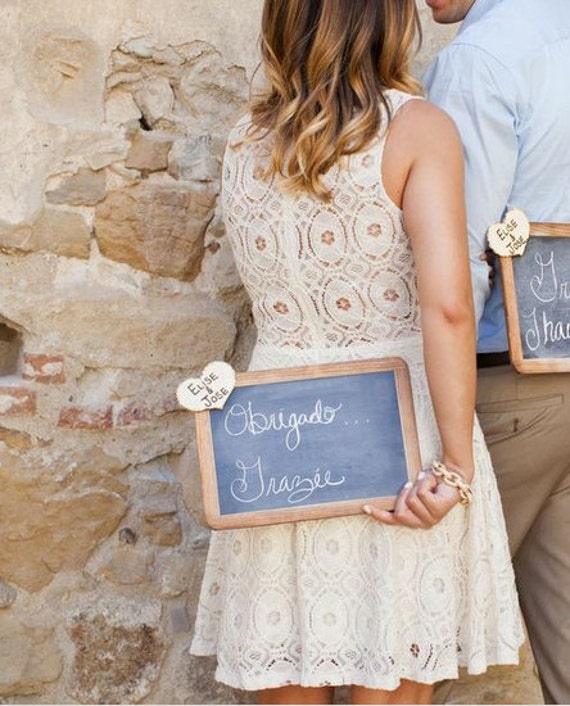 Personalized Chalkboard - 7x10 Size Chalkboard - Chalkboard Photo Prop - Rustic Wedding Decor by CountryBarnBabe