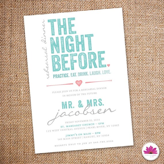 The Night Before Rehearsal Dinner Invitations 2