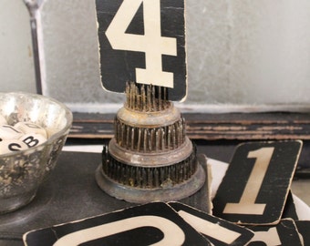 Vintage Number Card Church Board Attendance Sign Farmhouse Decor Cardboard Black