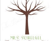 Teacher Appreciation Gift - Thumbprint Tree Leaf Poster - Thank You for Helping Us Grow - End of Year Gift - 8x10 DIY Printable PDF Il_170x135