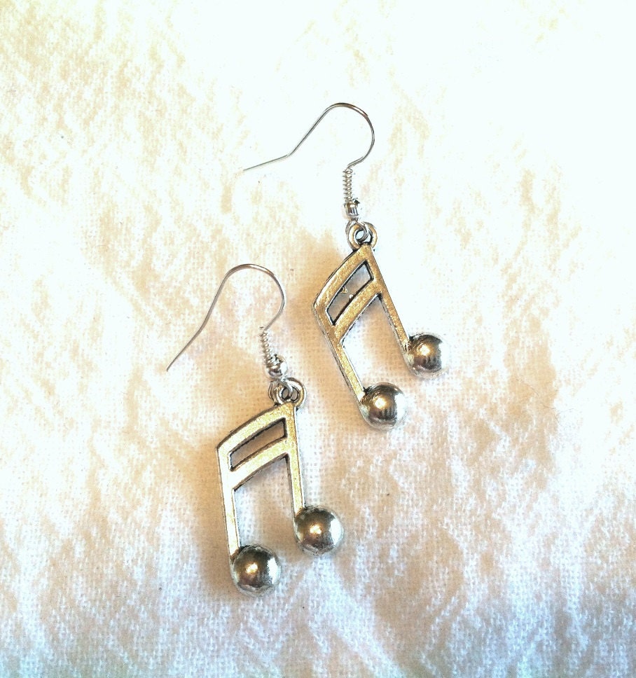 Music Earrings / Music Jewelry / Musical Notes by RareJewelByKathy