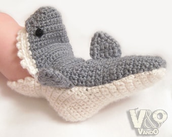 Shark slippers Etsy