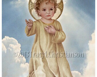 Savior of the World, Infant Jesus, Christ Child, Catholic Art Print #4047