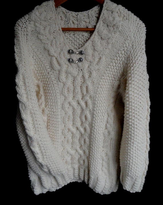 Hand knit wool sweater