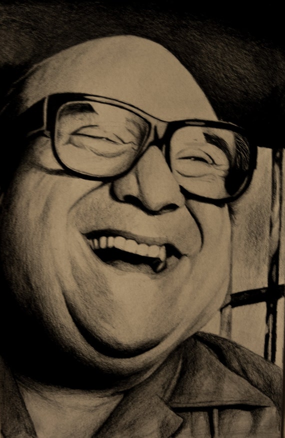 Items similar to Danny DeVito Pencil Drawing, A5, Irish Artist