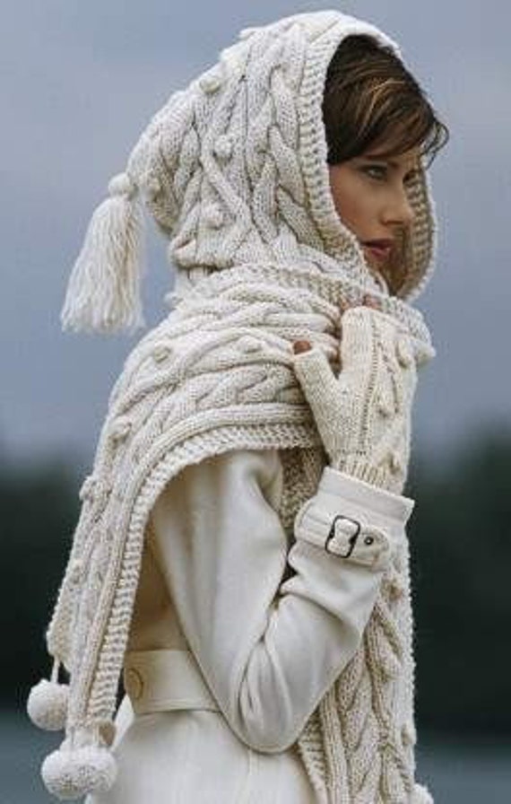 bonnet echarpe tricot femme