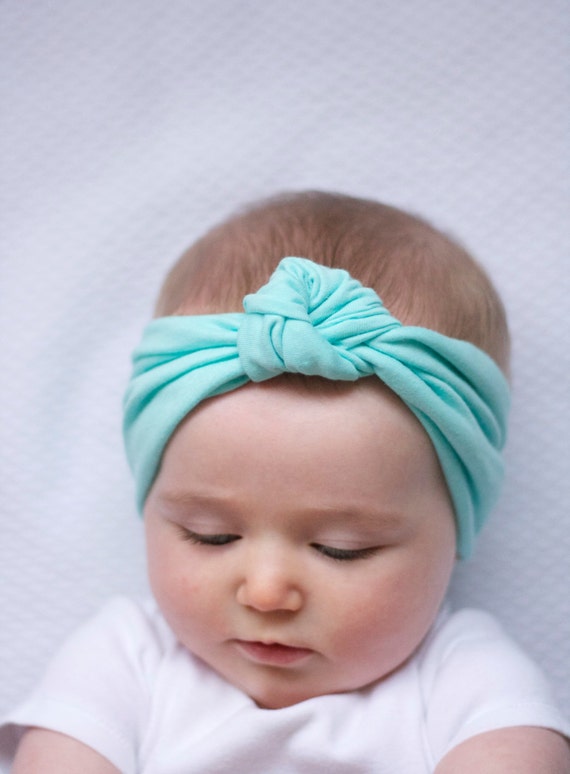 807 New baby headbands and soft spot 120 Teal Headband Turban   Baby   Girl's   Women's 