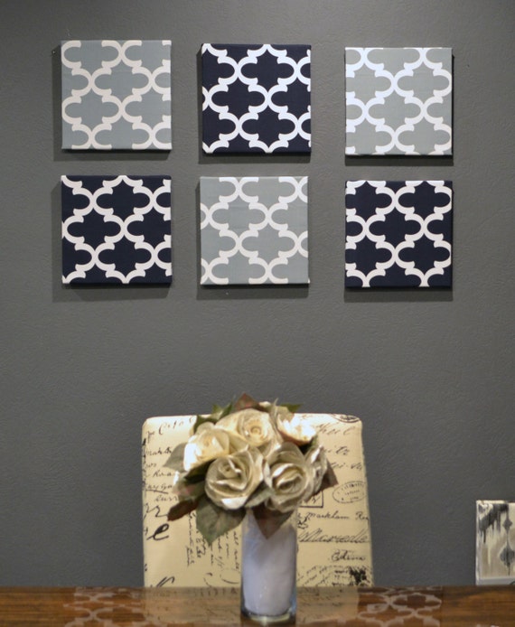 Items similar to Modern Moroccan Wall Art 6Pack Canvas Wall Hangings