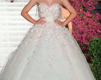Wedding Ball gown, Fairy Wedding Dress in white, Long Bridal Gown, A line Wedding Dress, Princess Wedding Dress, Plus SIze Wedding Dress