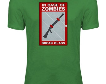 Zombies - In Case of Zombie Attack Shotgun Funny Zombie Womens T-shirt