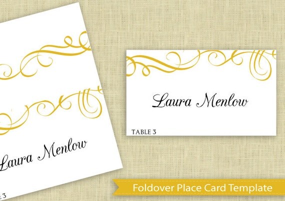 Wedding Place Card Template For Microsoft Word