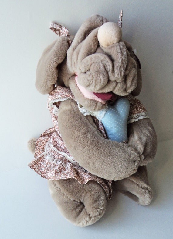 wrinkles stuffed animal dog