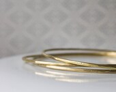 Brass Bangle Set of 3 - Thin Bangle - Brass Bangle - Boho Jewelry - Stack  Hammered Bangle