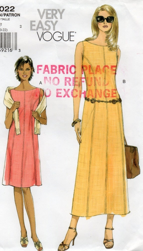 Vogue V8022 Very Easy Vogue Sewing Pattern Sizes 16 18 20