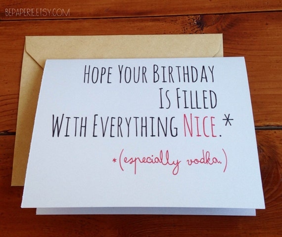 Funny Birthday Card / Humor Birthday Card / Friend Birthday