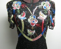 keyhole dress sequin mulitcolored beaded formal flowers popular items rty pa sleeves short medium