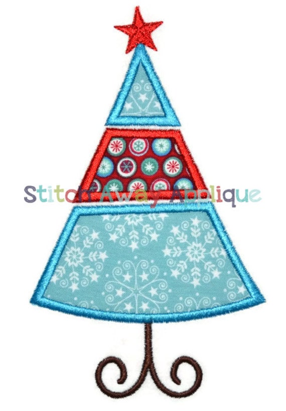 funky christmas tree machine embroidery applique design funky christmas tree machine embroidery applique design
