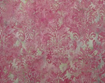 Pink Scroll batik - 1 yard - (BT073)