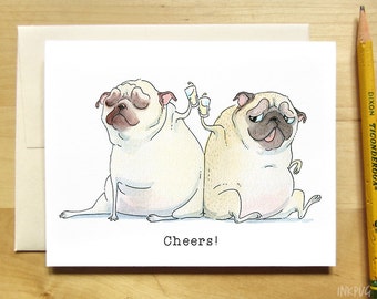 pug congratulations popular items for pug cards on etsy pug congratulations popular items for pug cards on etsy