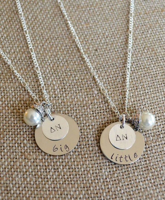 Sorority Big and Little Necklace SET of TWO by ClassyCraftsbyAsh