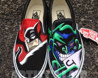 Items similar to Custom Painted Batman Shoes on Etsy