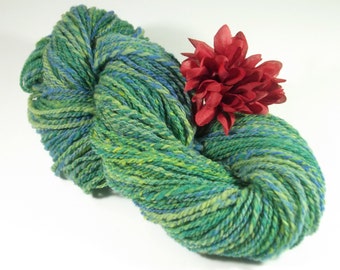 Summer Grass Handspun Worsted Weight Wool Yarn